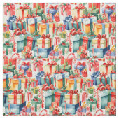 Farbenfrohe Weihnachtsgeschenke Wasserfarben Muste Stoff (Muster)