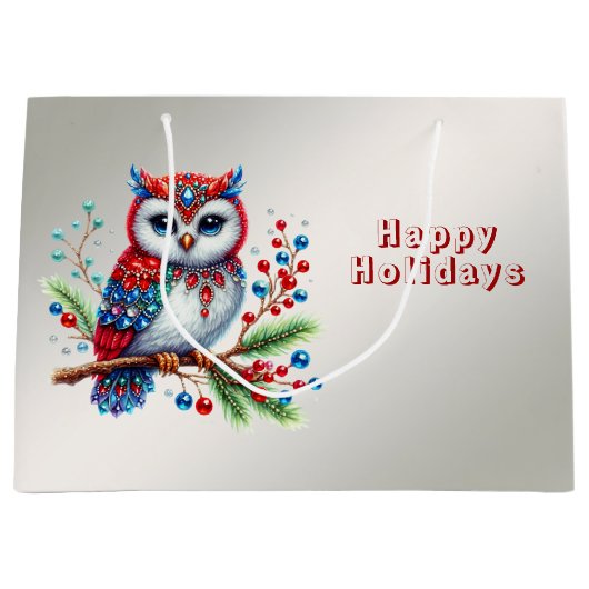 Farbenfrohe Weihnachtsgeschenktasche Große Geschenktüte (Vorderseite)