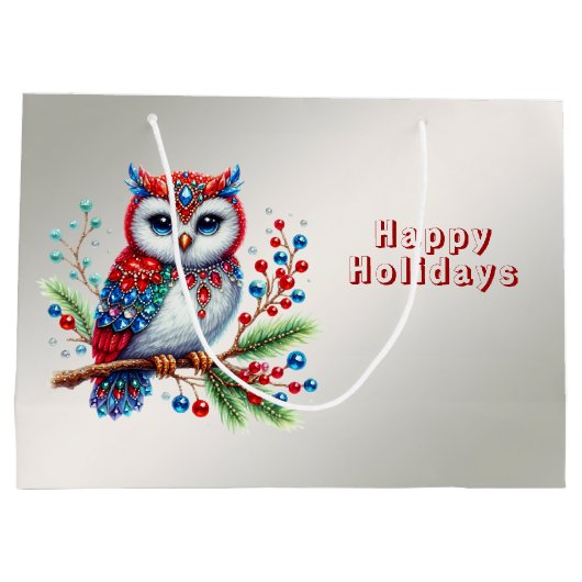 Farbenfrohe Weihnachtsgeschenktasche Große Geschenktüte (Rückseite)