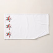 Farbenfrohe Weihnachtsglocke & Blume Bouquet. Badhandtuch Set (Handtuch)