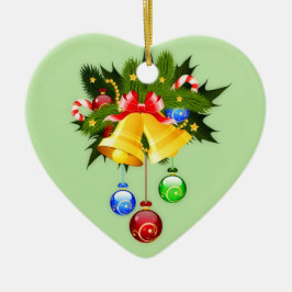 Farbenfrohe Weihnachtsglocken Keramik Ornament