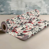 Farbenfrohe Weihnachtshunde Muster Geschenkpapier