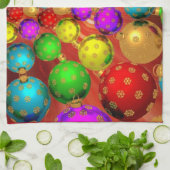 Farbenfrohe Weihnachtsjamboree Geschirrtuch (Gefaltet)