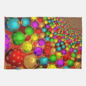 Farbenfrohe Weihnachtsjamboree Geschirrtuch (Horizontal)