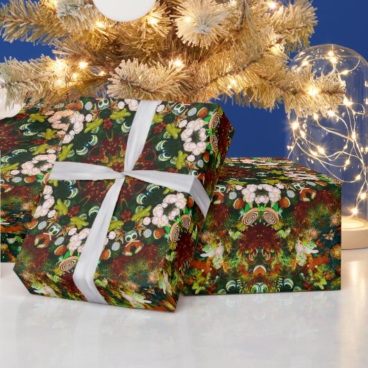 Farbenfrohe Weihnachtskaleidoskop Geschenkpapier (Feiertage)