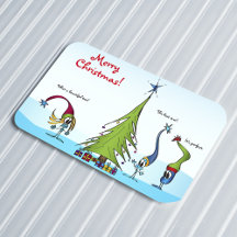 Farbenfrohe Weihnachtskarikatur