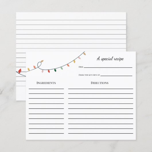 Farbenfrohe Weihnachtskarte (Vorne/Hinten)