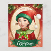 Farbenfrohe Weihnachtskarte (Vorderseite)