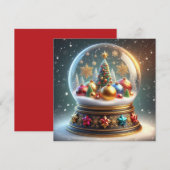 Farbenfrohe Weihnachtskarte! Feiertagskarte (Vorne/Hinten)