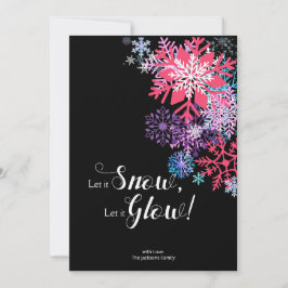 Farbenfrohe Weihnachtskarte für Mitternacht Snowfl Einladung