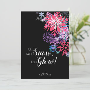 Farbenfrohe Weihnachtskarte für Mitternacht Snowfl Einladung