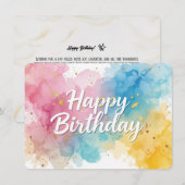 Farbenfrohe Weihnachtskarte mit Gold (Vorne/Hinten)