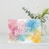 Farbenfrohe Weihnachtskarte mit Gold (Stehend Vorderseite)