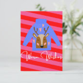 Farbenfrohe Weihnachtskarte ohne Foto Einladung (Stehend Vorderseite)