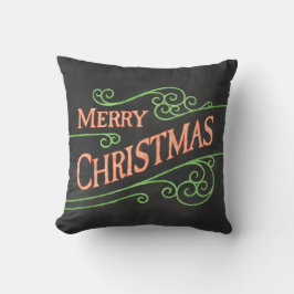 Farbenfrohe Weihnachtskhalkboard Kissen