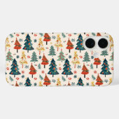 Farbenfrohe Weihnachtskiefern nahtloses Muster Case-Mate iPhone Hülle (Rückseite (Horizontal))