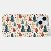Farbenfrohe Weihnachtskiefern nahtloses Muster Case-Mate iPhone Hülle (Rückseite (Horizontal))