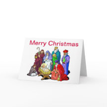 Farbenfrohe Weihnachtskrippe