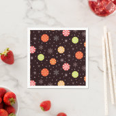 Farbenfrohe Weihnachtskuchen mit Schneeflocke Serviette (Beispiel)