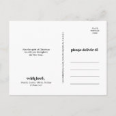 Farbenfrohe Weihnachtslandschaft Foto Feiertagspostkarte (Rückseite)