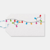 Farbenfrohe Weihnachtsleuchten - Geschenktasten Geschenkanhänger (Rückseite Horizontal)