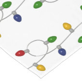 Farbenfrohe Weihnachtsleuchten Tischläufer (Ecke)