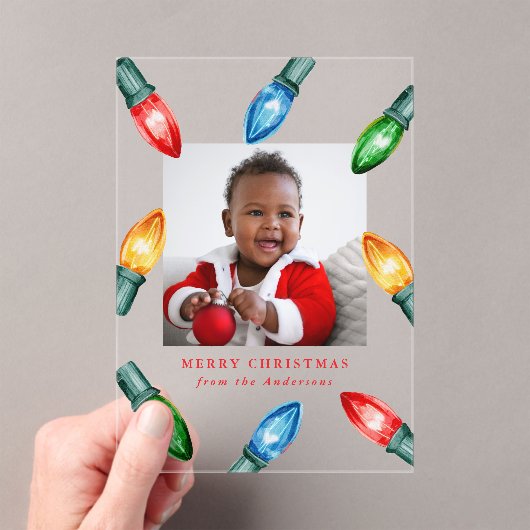 Farbenfrohe Weihnachtslichter Akropolis Foto Acryleinladungen (Insitu (Handheld))