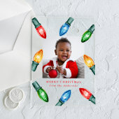 Farbenfrohe Weihnachtslichter Akropolis Foto Acryleinladungen