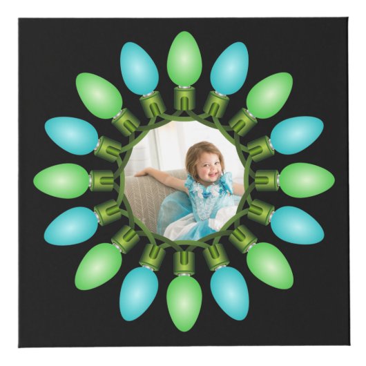 Farbenfrohe Weihnachtslichter Grafischer Foto Cube Würfel (Rechts)