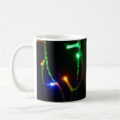 Farbenfrohe Weihnachtslichter Kaffeetasse (Links)
