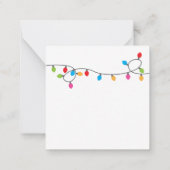 Farbenfrohe Weihnachtslichtkarten Mitteilungskarte (Rückseite)