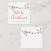 Farbenfrohe Weihnachtslichtkarten Mitteilungskarte (Vorne/Hinten)