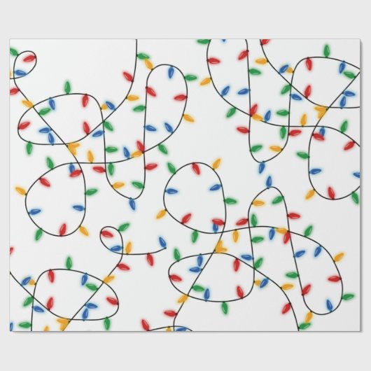 Farbenfrohe Weihnachtslichtmuster Geschenkpapier (Flach)