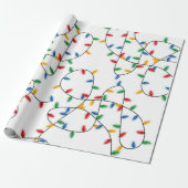 Farbenfrohe Weihnachtslichtmuster Geschenkpapier (Ungerollt)