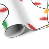 Farbenfrohe Weihnachtslichtmuster Geschenkpapier (Rolleneckpunkt)