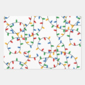 Farbenfrohe Weihnachtslichtmuster Geschenkpapier Set (Vorderseite 2)