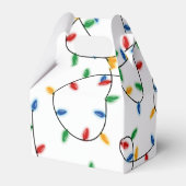 Farbenfrohe Weihnachtslichtmuster Geschenkschachtel (Rückseite)