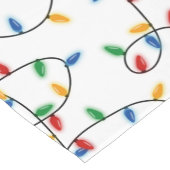 Farbenfrohe Weihnachtslichtmuster Kurzer Tischläufer (Ecke)