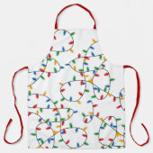 Farbenfrohe Weihnachtslichtmuster Schürze (Vorderseite)