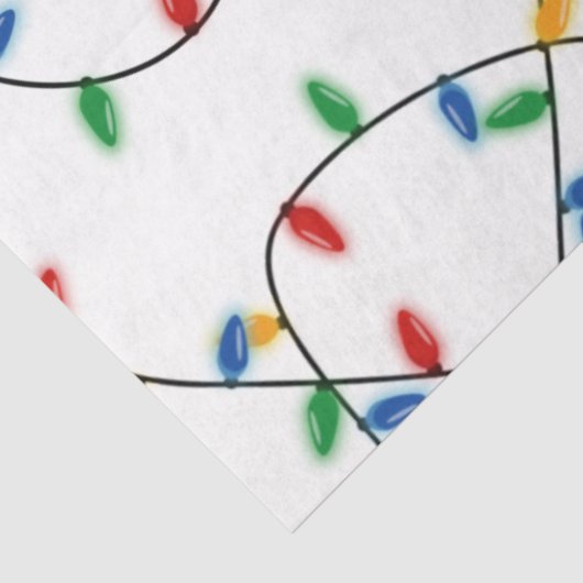 Farbenfrohe Weihnachtslichtmuster Seidenpapier (Ausschnitt)