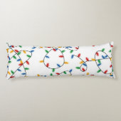Farbenfrohe Weihnachtslichtmuster Seitenschläferkissen (Rückseite)