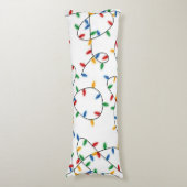 Farbenfrohe Weihnachtslichtmuster Seitenschläferkissen (Vorderseite Vertikal)