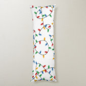 Farbenfrohe Weihnachtslichtmuster Seitenschläferkissen (Rückseite (Vertikal))