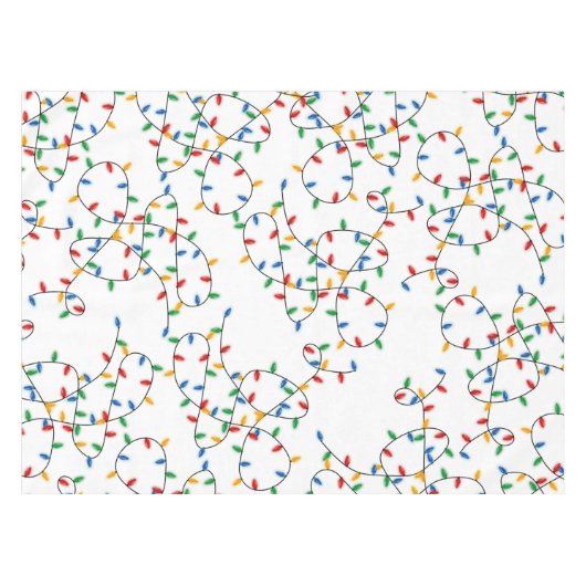 Farbenfrohe Weihnachtslichtmuster Tischdecke (Vorderseite (Horizontal))