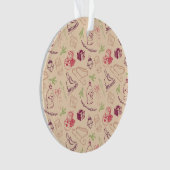 Farbenfrohe Weihnachtslieder Ornament (Vorderseite)