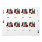 Farbenfrohe Weihnachtsmarke (Vorne)