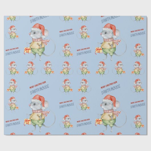 Farbenfrohe Weihnachtsmäuse begrüßt Sie Geschenkpapier (Flach)