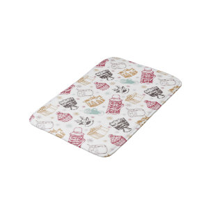 Farbenfrohe Weihnachtsmuster Badematte