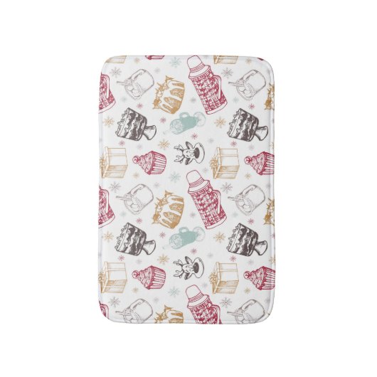 Farbenfrohe Weihnachtsmuster Badematte (Vorderseite Vertikal)