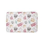 Farbenfrohe Weihnachtsmuster Badematte (Vorderseite)